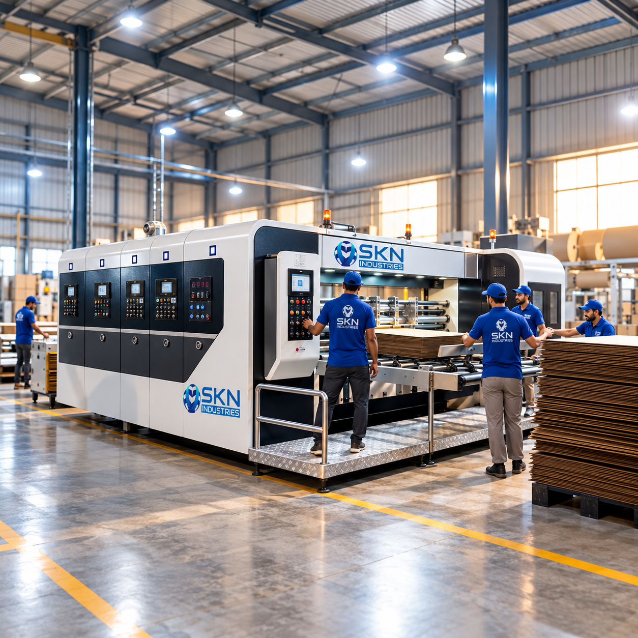 Industrial packaging pallets at SKN Industries