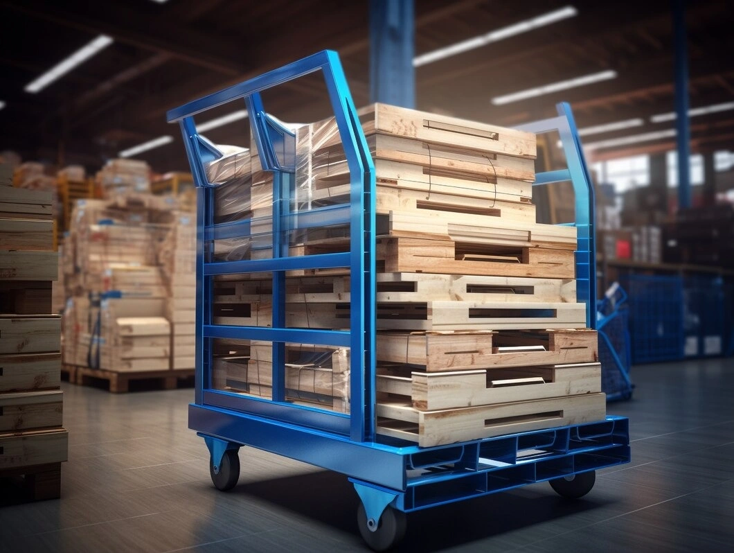 Wooden pallets for shipping for safe transportation